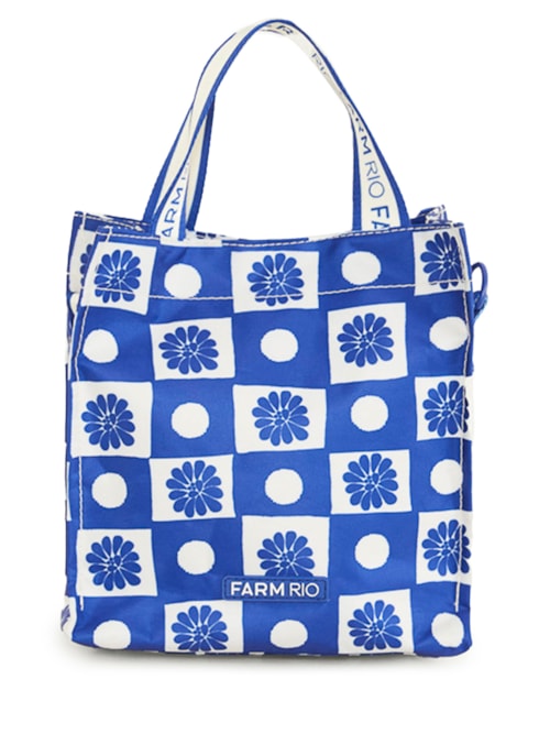 Bolsa Feminina Mimo Quadriculado Palermo - Azul