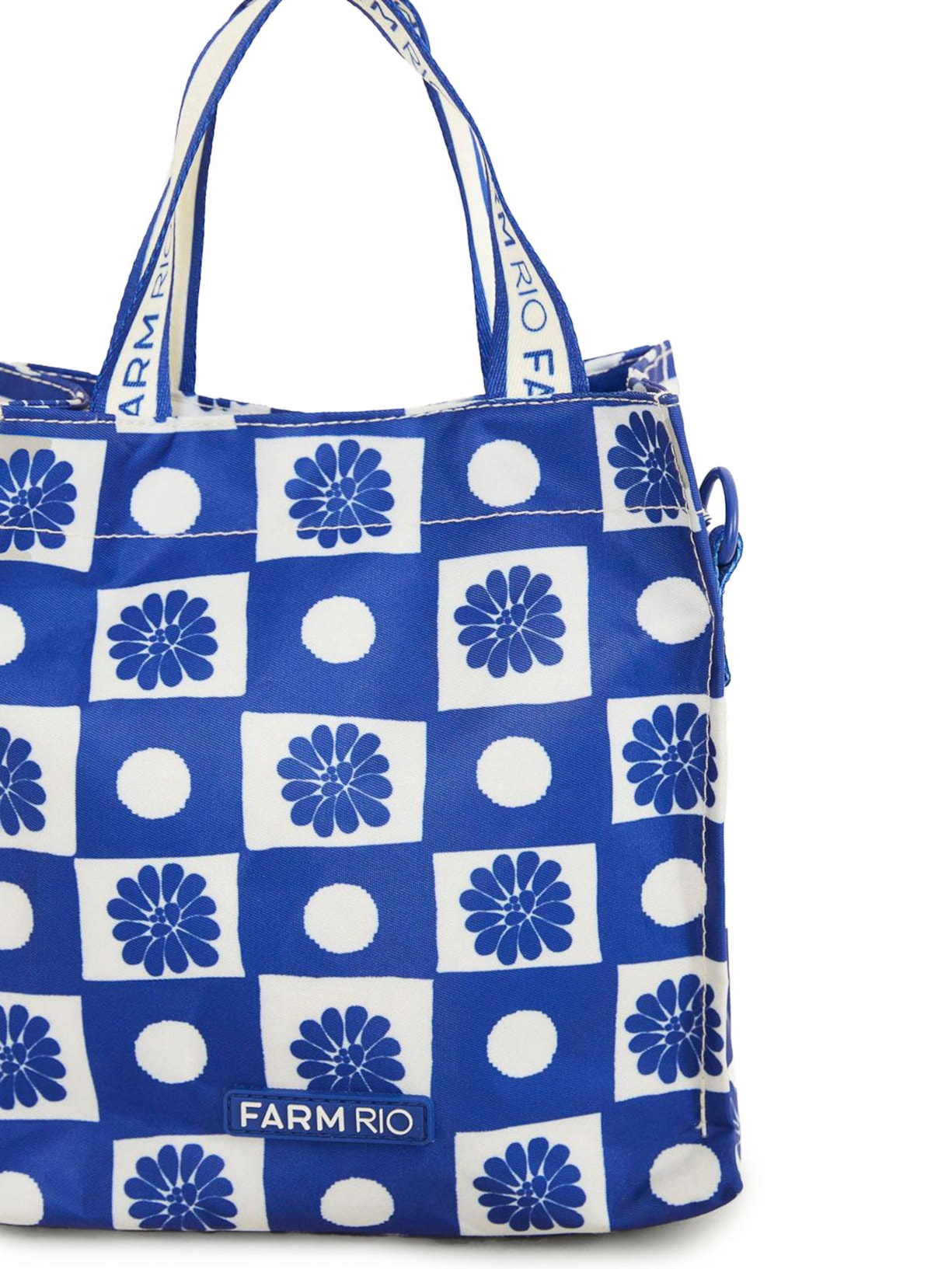 Bolsa Feminina Mimo Quadriculado Palermo Azul Farm Etc