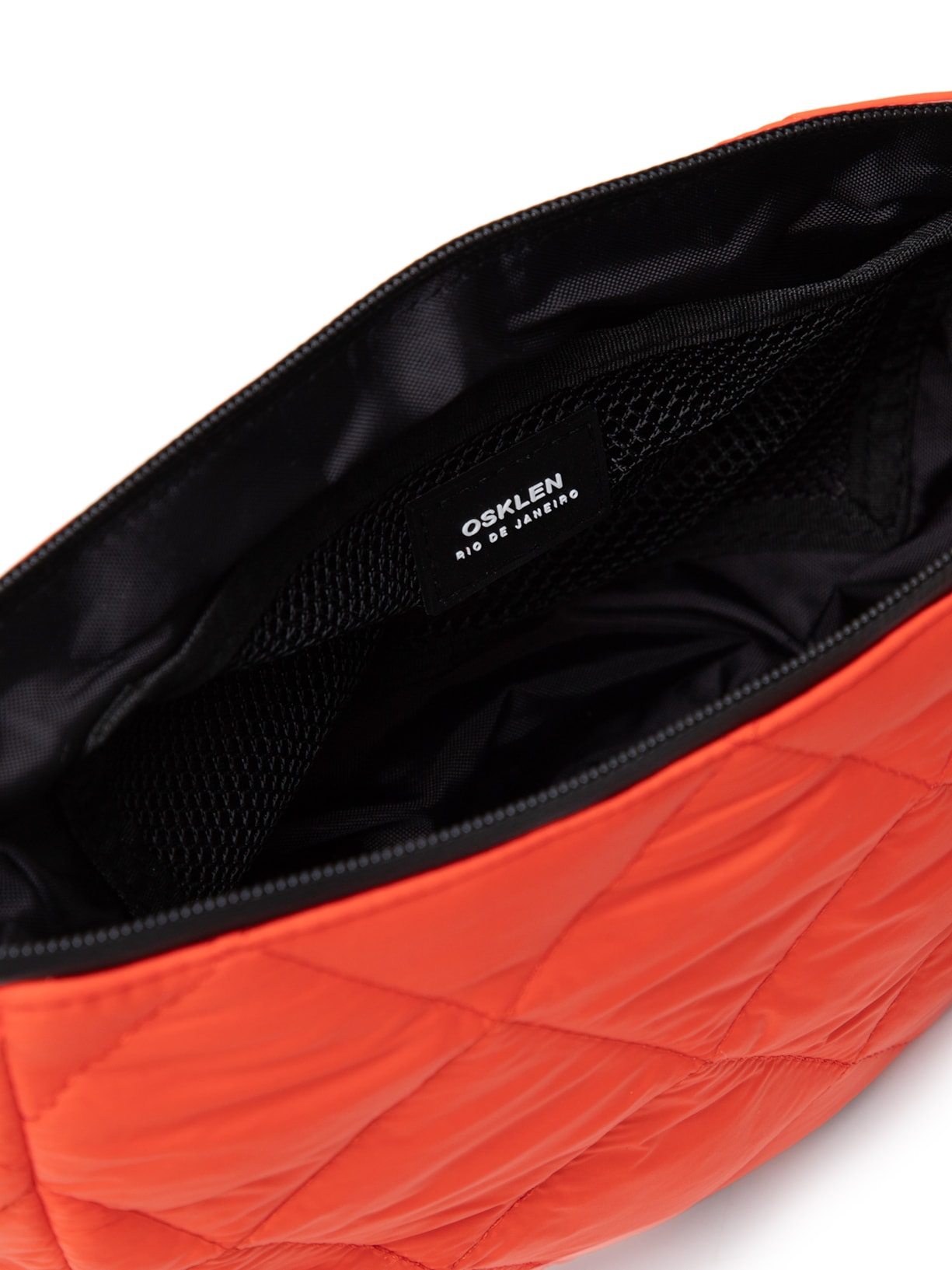 Bolsa Feminina Mini Andiroba Nylon Matelassê Laranja Osklen