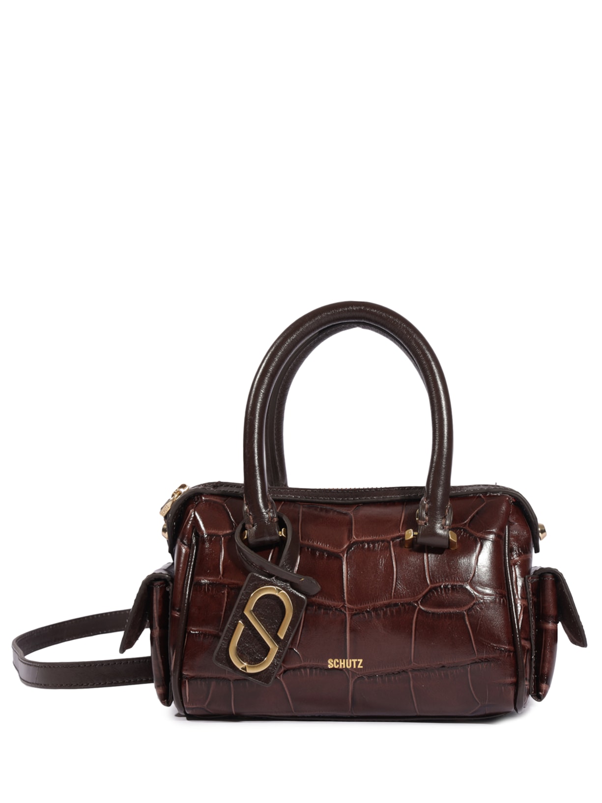 Bolsa Feminina Mini Bag Tay Couro Marrom Schutz