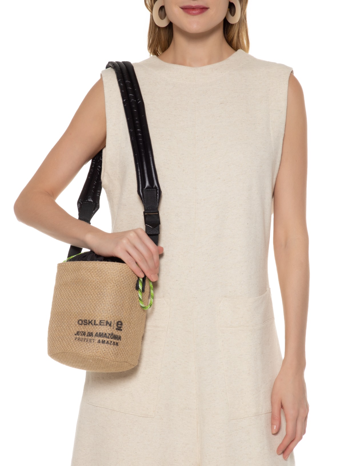 Bolsa Feminina Mini Bucket Juta Bege Osklen