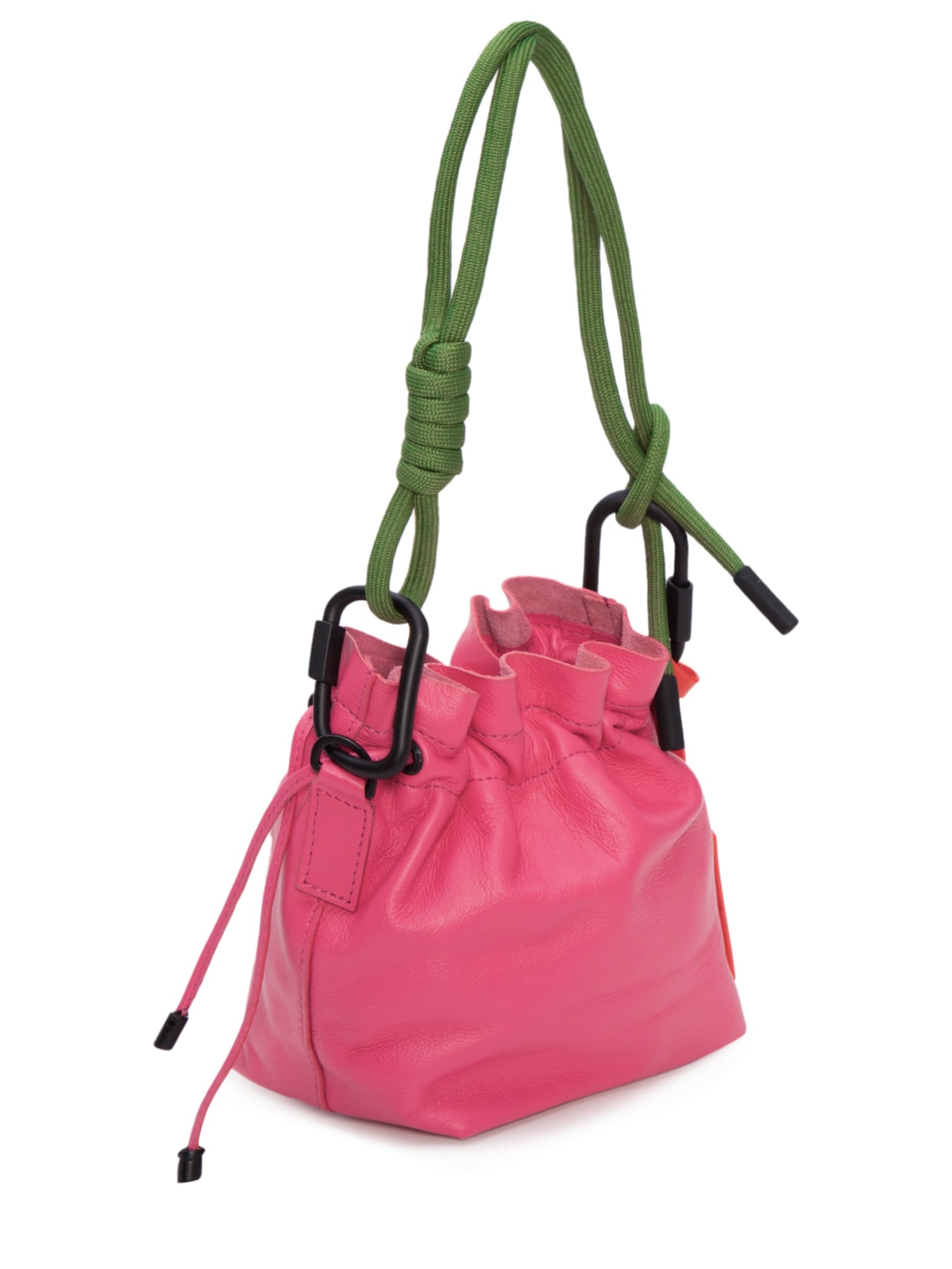 Bolsa Feminina Mini Couro Soft Coulisse Rosa Osklen