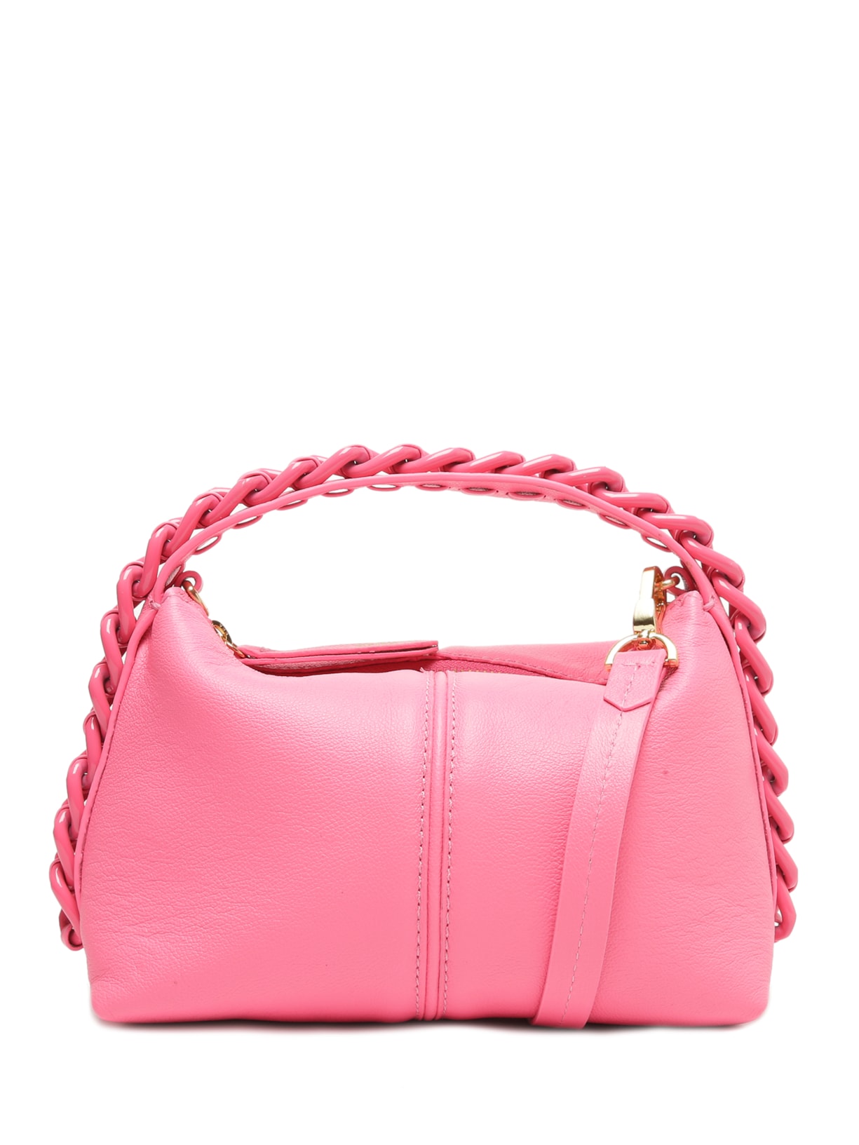 Bolsa Feminina Mini Hobo Randall Couro - Rosa