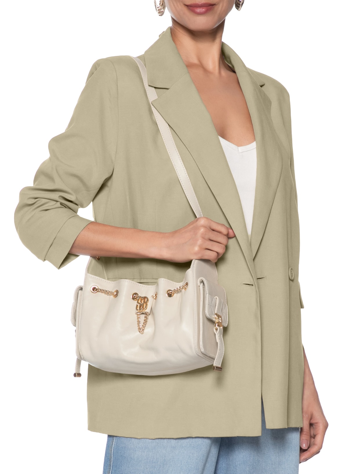 Bolsa Feminina Mini Lilibet Couro Branco Schutz