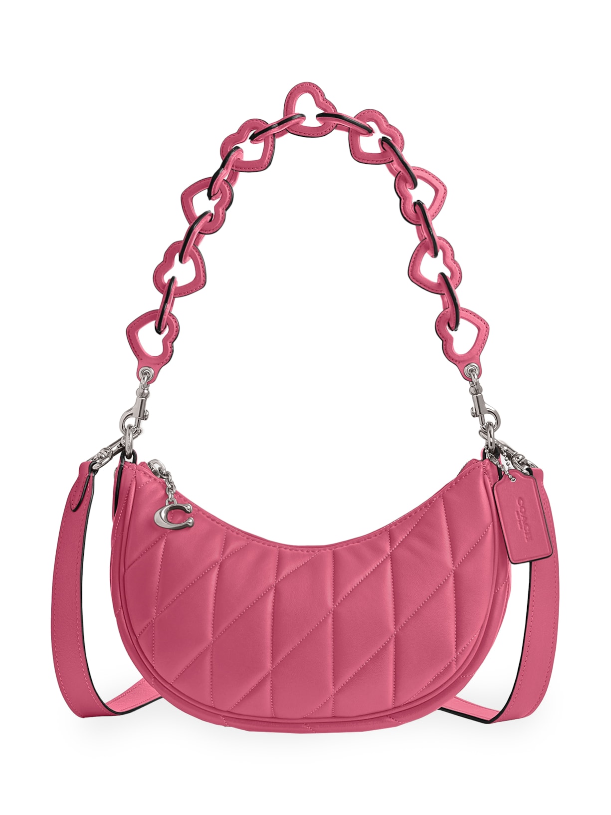 Bolsa Feminina Mira Shoulder Pillow Quilting And Heart Strap - Rosa