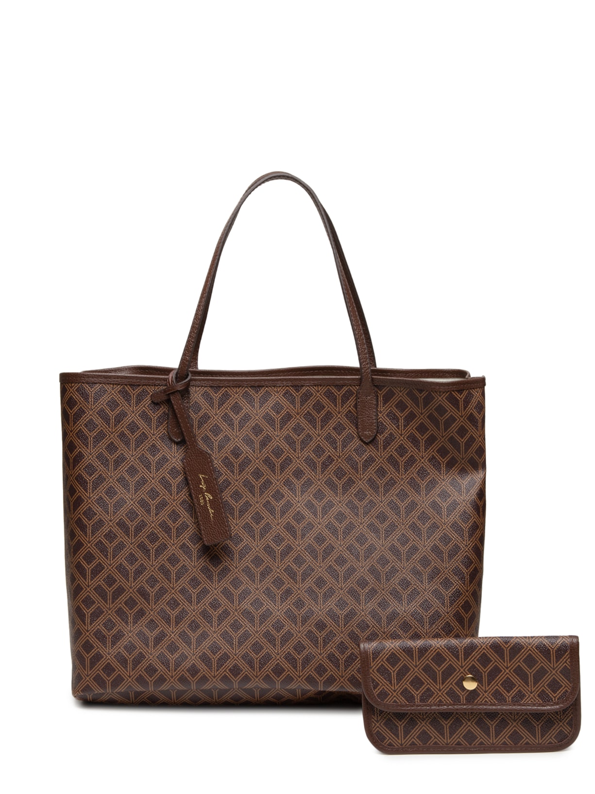 Bolsa Feminina Monograma Caramelo Viena Coffe - Marrom