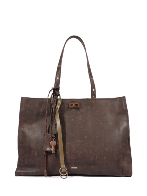 Bolsa Feminina Myst Grande Couro - Marrom