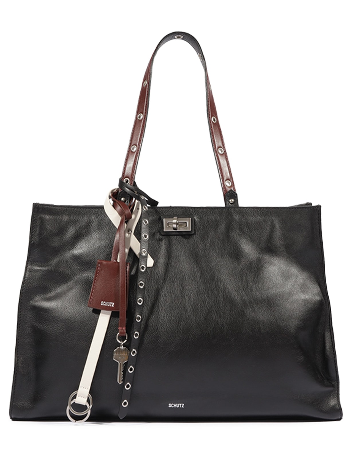 Bolsa Feminina Myst Grande Couro - Preto
