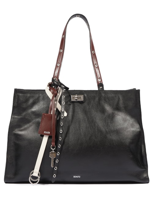Bolsa Feminina Myst Grande Couro - Preto