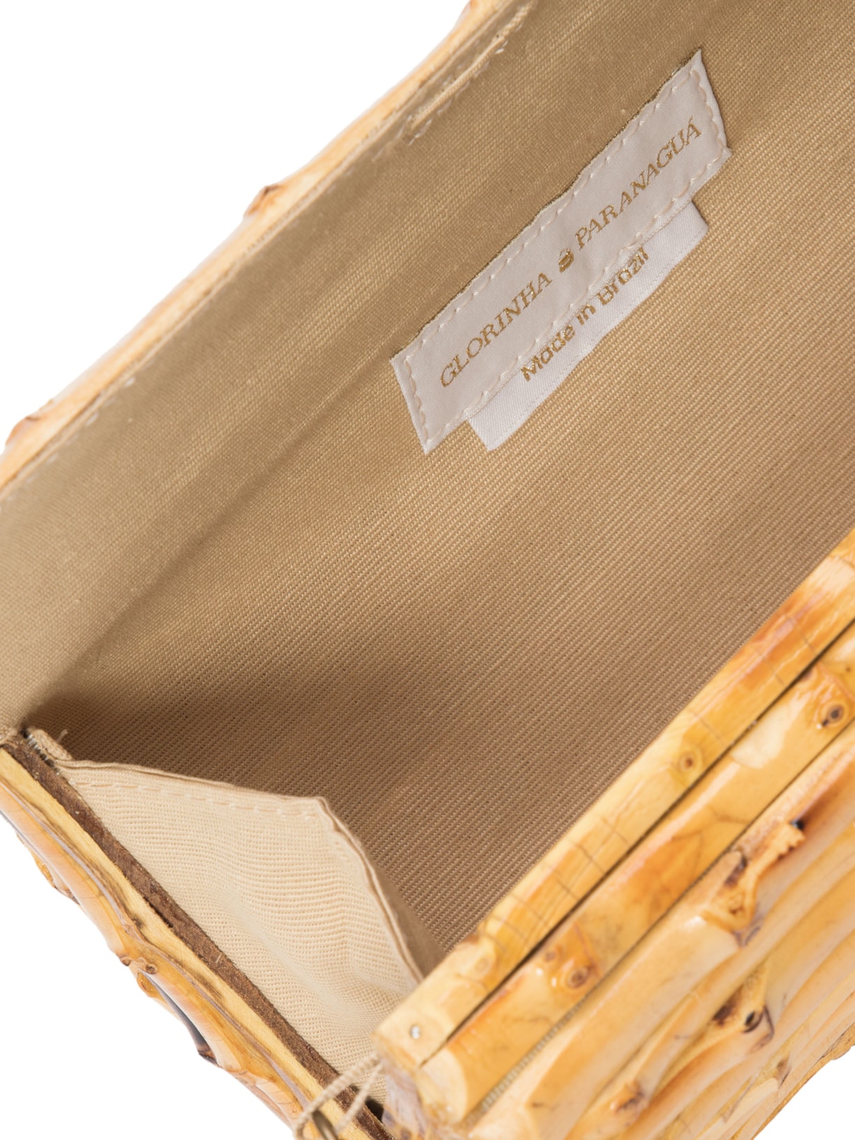 Bolsa Feminina Patricia Bambu Bege Glorinha Paranaguá