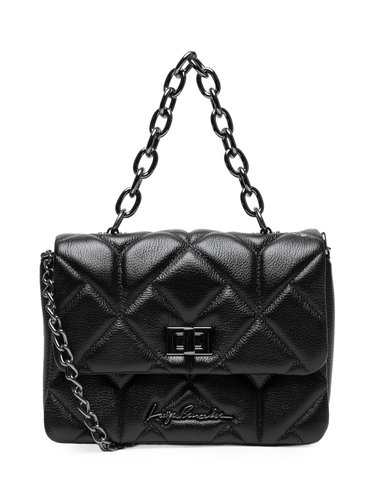 Bolsa Feminina Pequena Alça Corrente - Preto