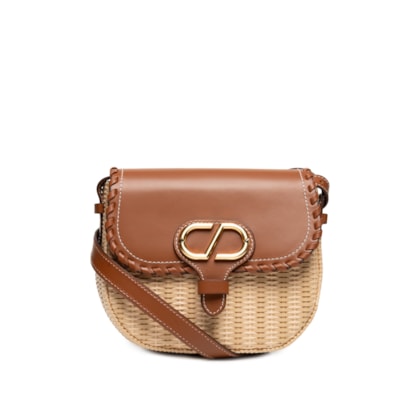 Bolsa Feminina Pequena Atanado Leather Brownie - Bege
