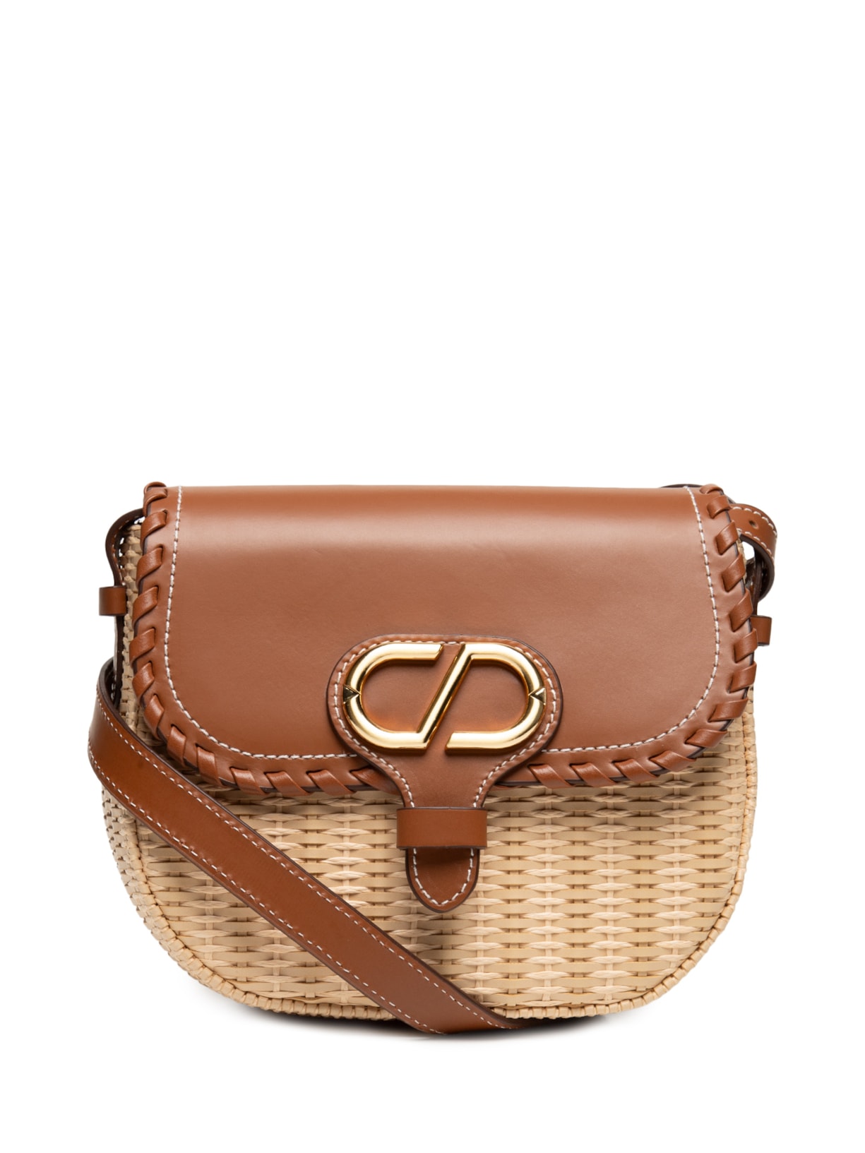 Bolsa Feminina Pequena Atanado Leather Brownie - Bege