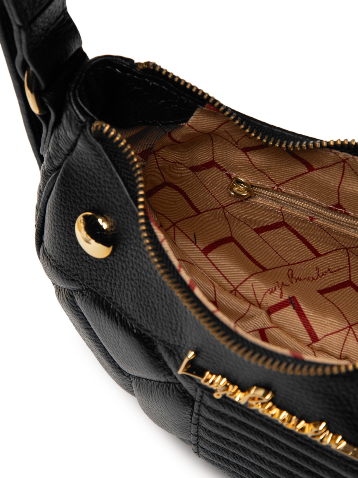 Bolsa Feminina Pequena Baguete Viena Preto Luiza Barcelos