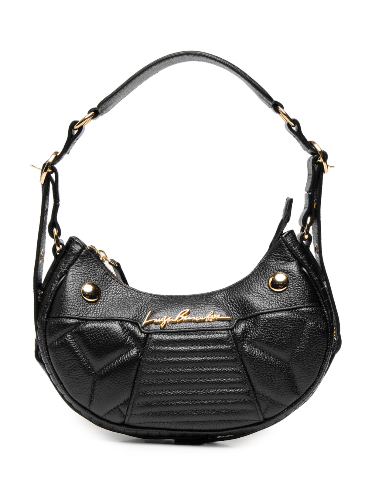 Bolsa Feminina Pequena Baguete Viena Preto Luiza Barcelos