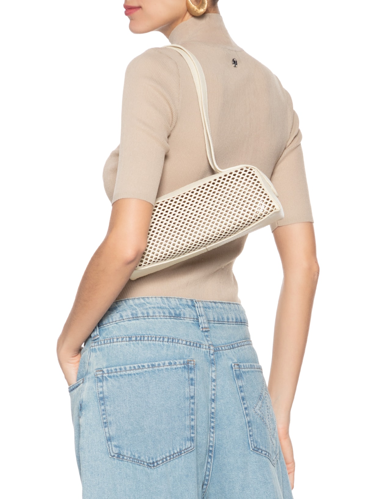 Bolsa Feminina Pequena Box Leather Off White Luiza Barcelos