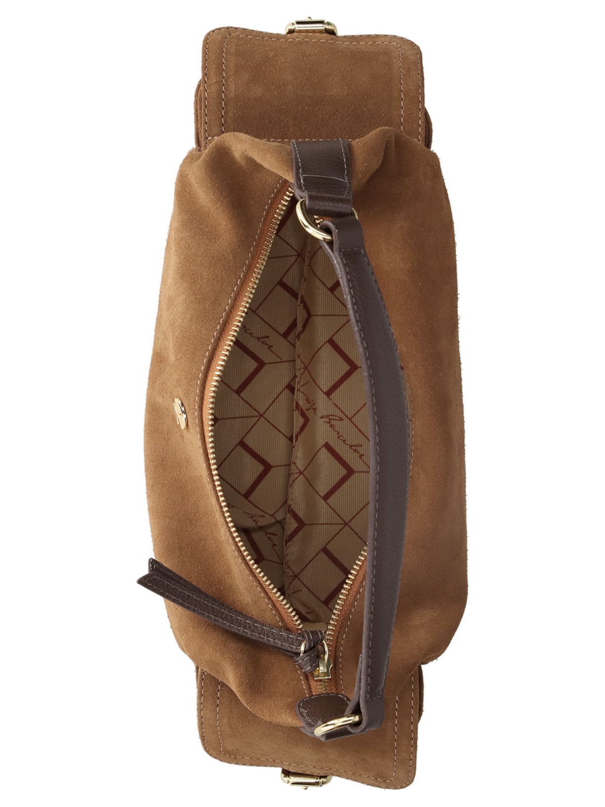 Bolsa Feminina Pequena Camurça Viena Marrom Luiza Barcelos