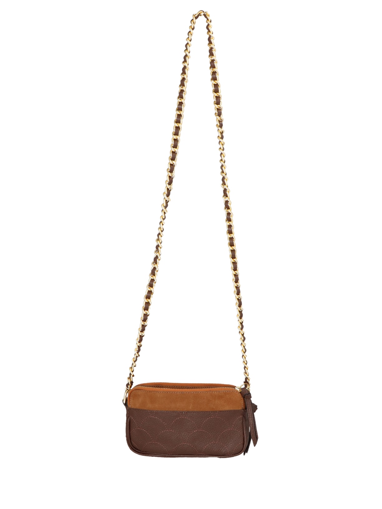 Bolsa Feminina Pequena Camurça Viena Marrom Luiza Barcelos