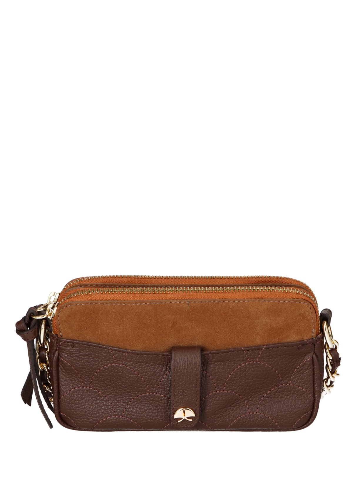 Bolsa Feminina Pequena Camurça Viena Marrom Luiza Barcelos