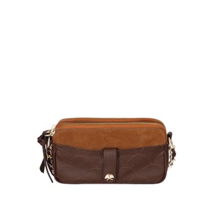 Bolsa Feminina Pequena Camurça Viena - Marrom