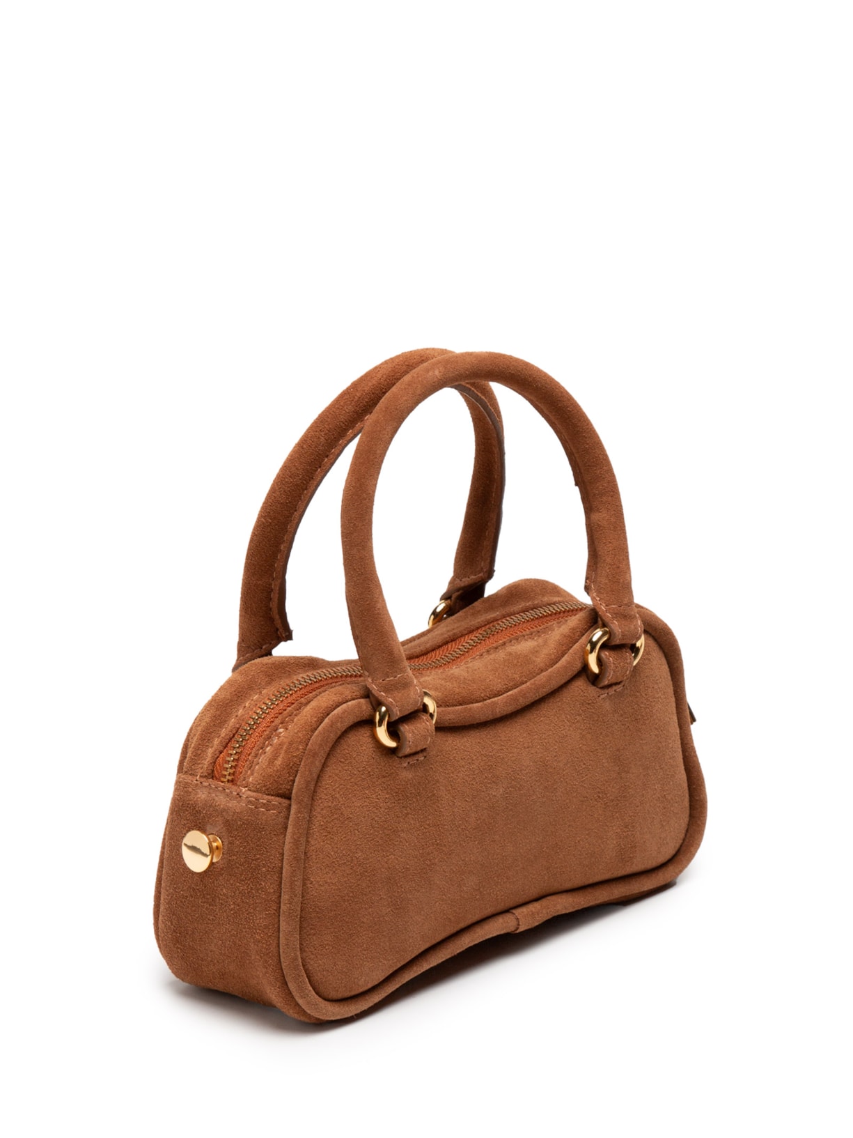 Bolsa Feminina Pequena Camurcão Marrom Luiza Barcelos