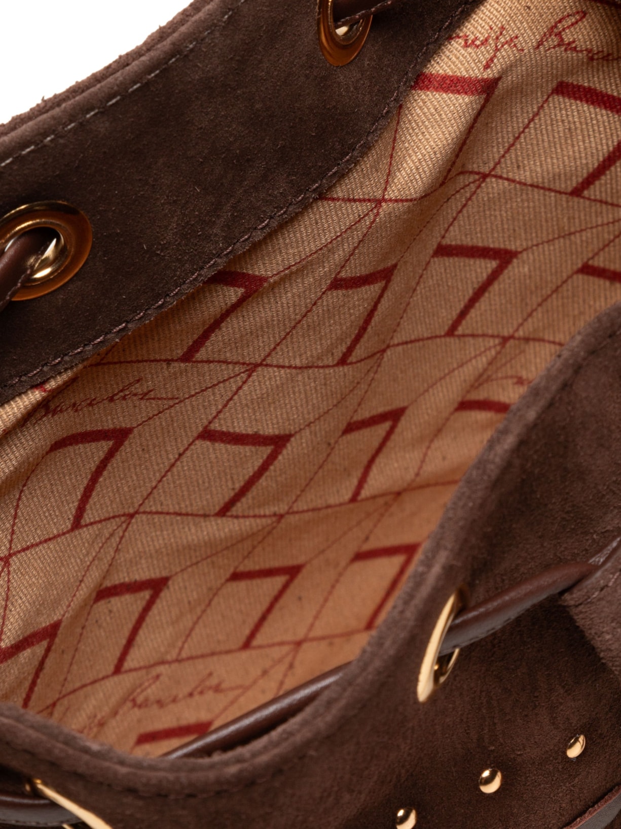 Bolsa Feminina Pequena Camurção Marrom Luiza Barcelos