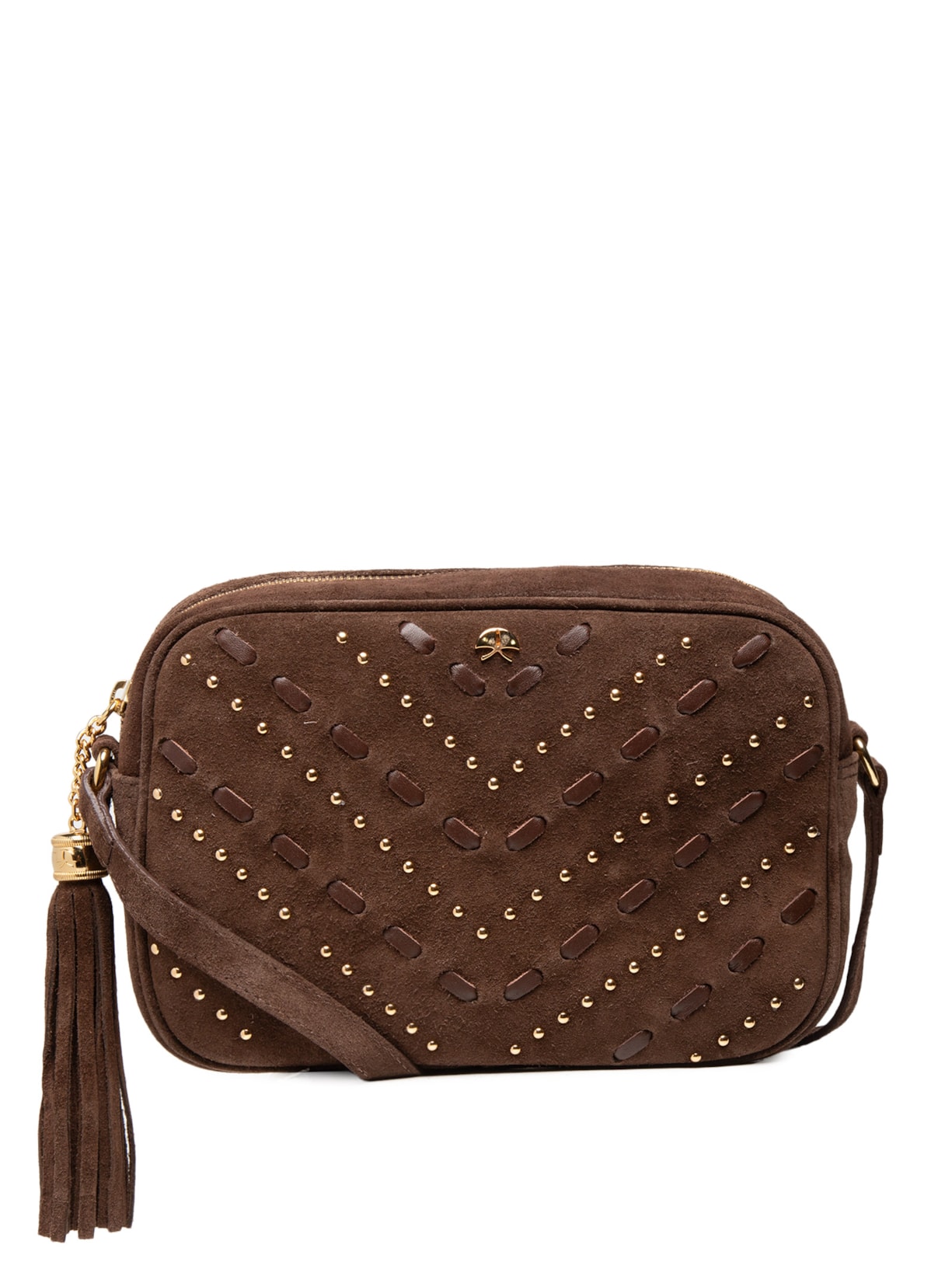 Bolsa Feminina Pequena Camurção Marrom Luiza Barcelos