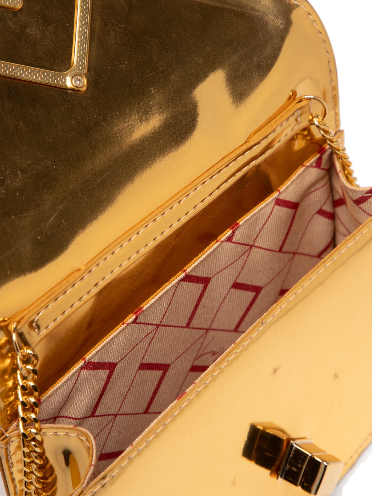 Bolsa Feminina Pequena Carteira Specchio Dourado Luiza Barcelos