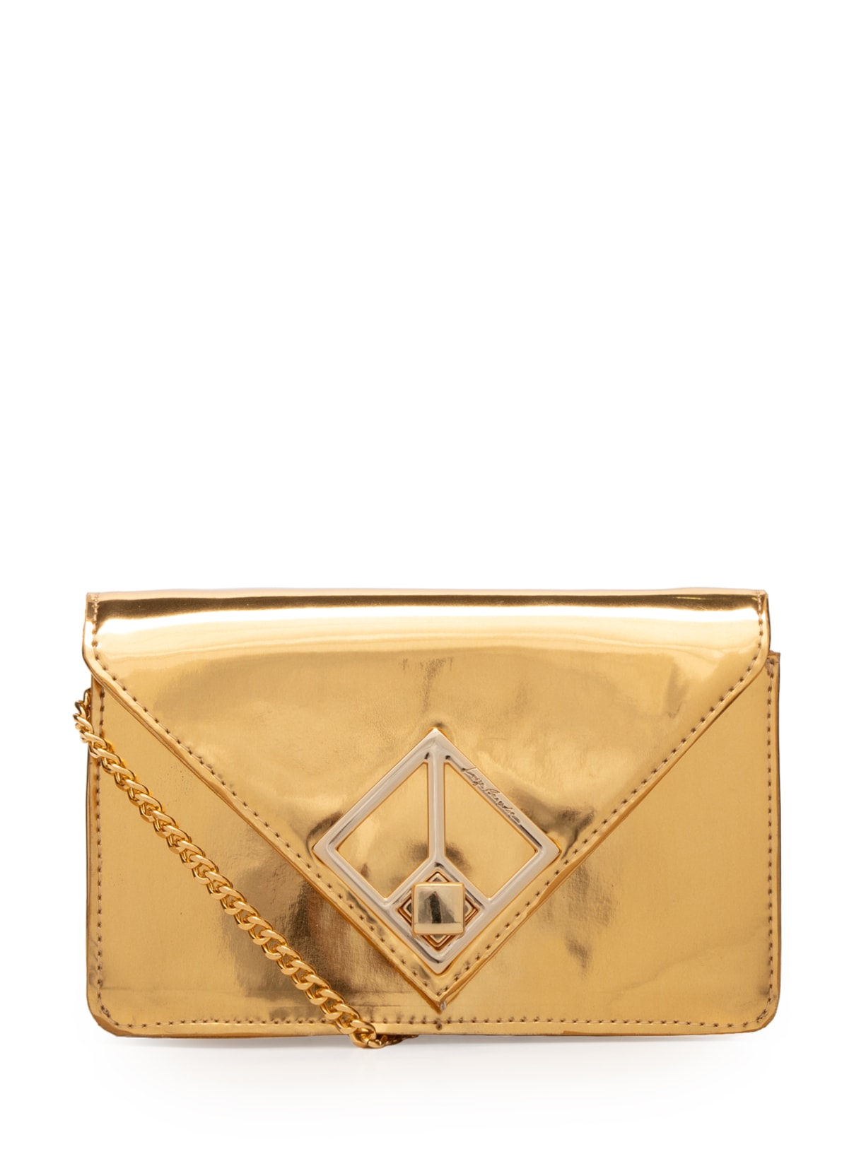 Bolsa Feminina Pequena Carteira Specchio - Dourado