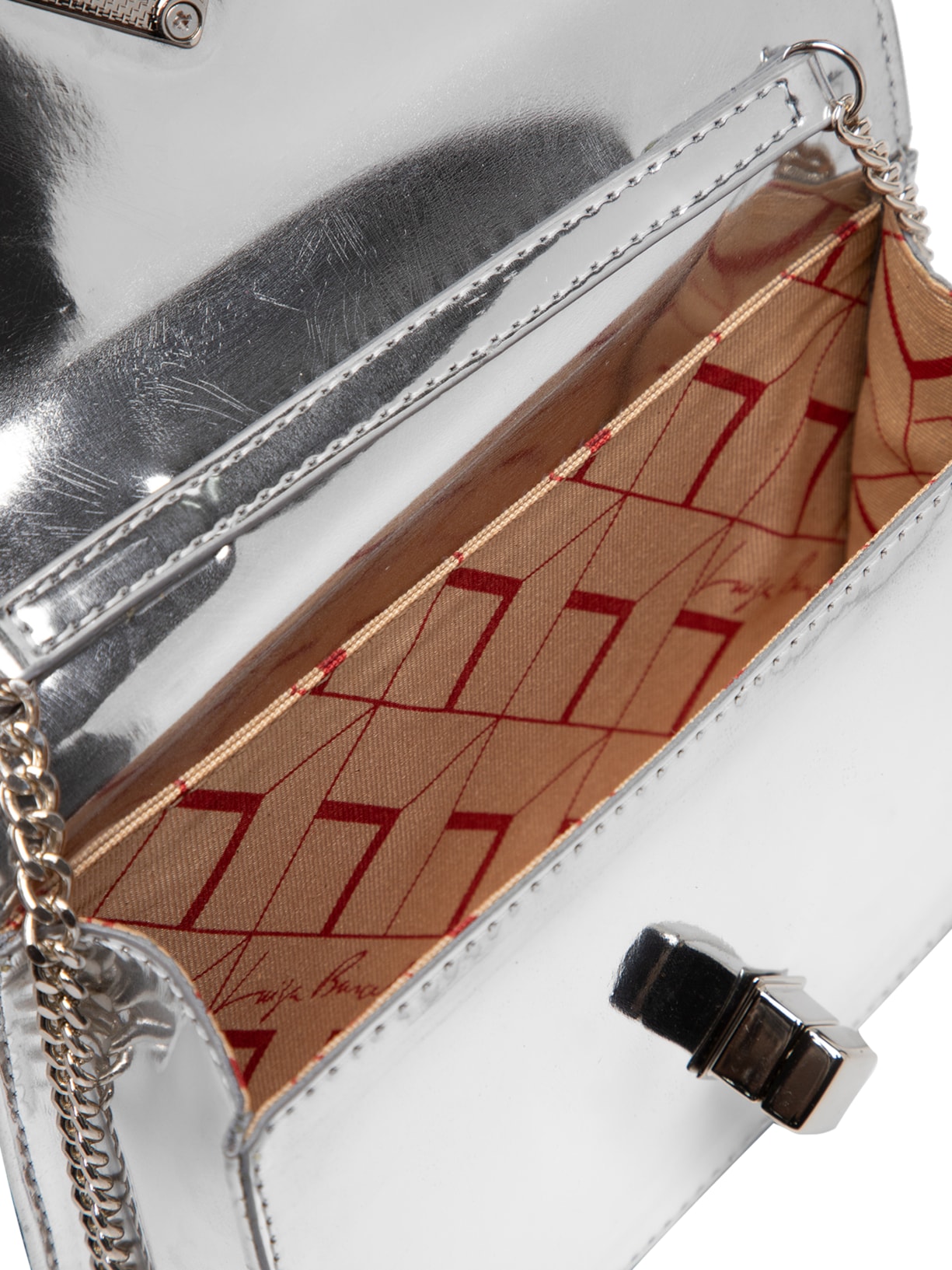 Bolsa Feminina Pequena Carteira Specchio Prata Luiza Barcelos