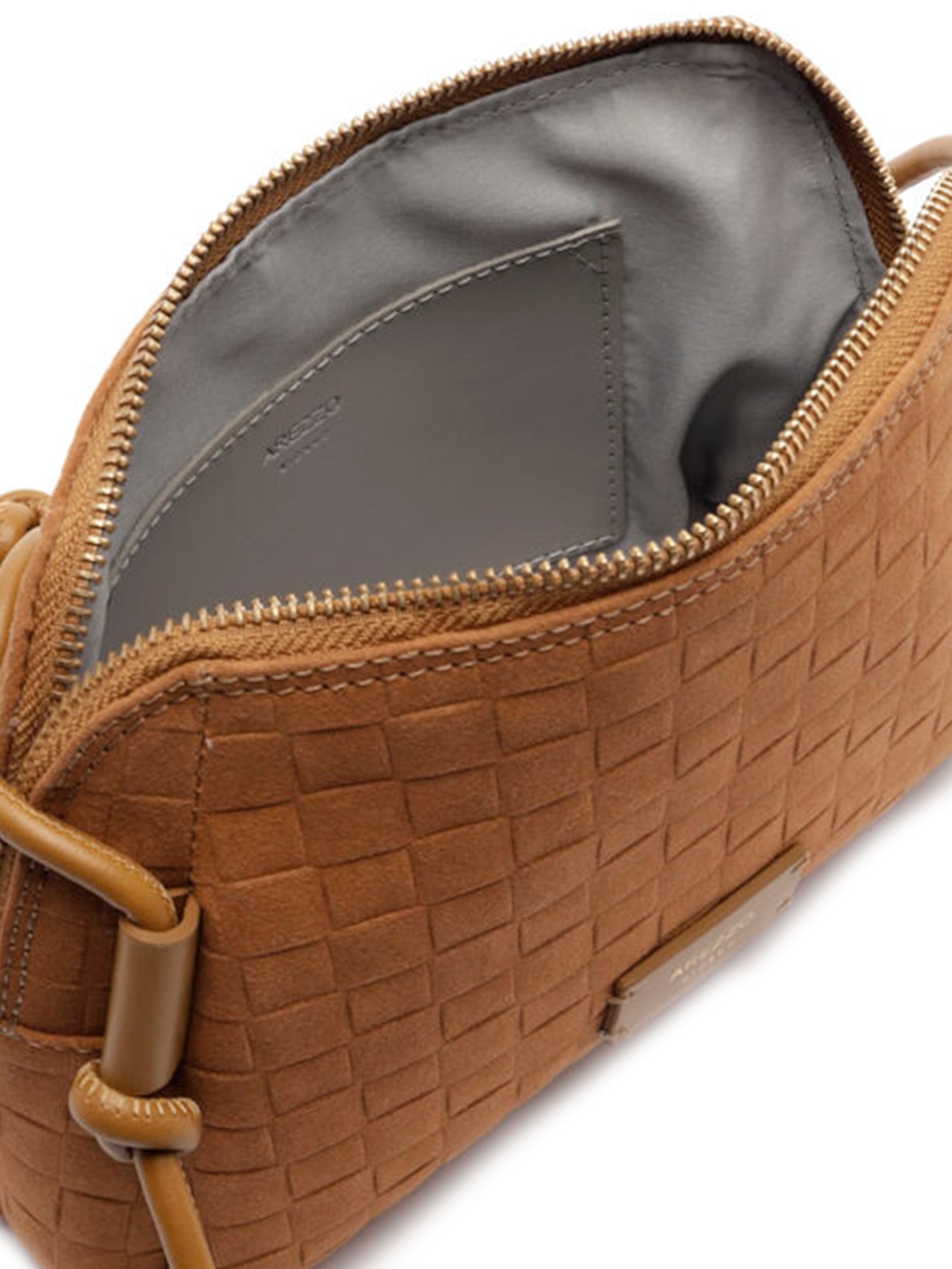 Bolsa Feminina Pequena Com Tressê Marrom Arezzo