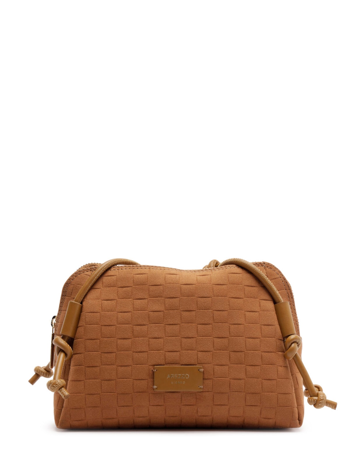 Bolsa Feminina Pequena Com Tressê Marrom Arezzo