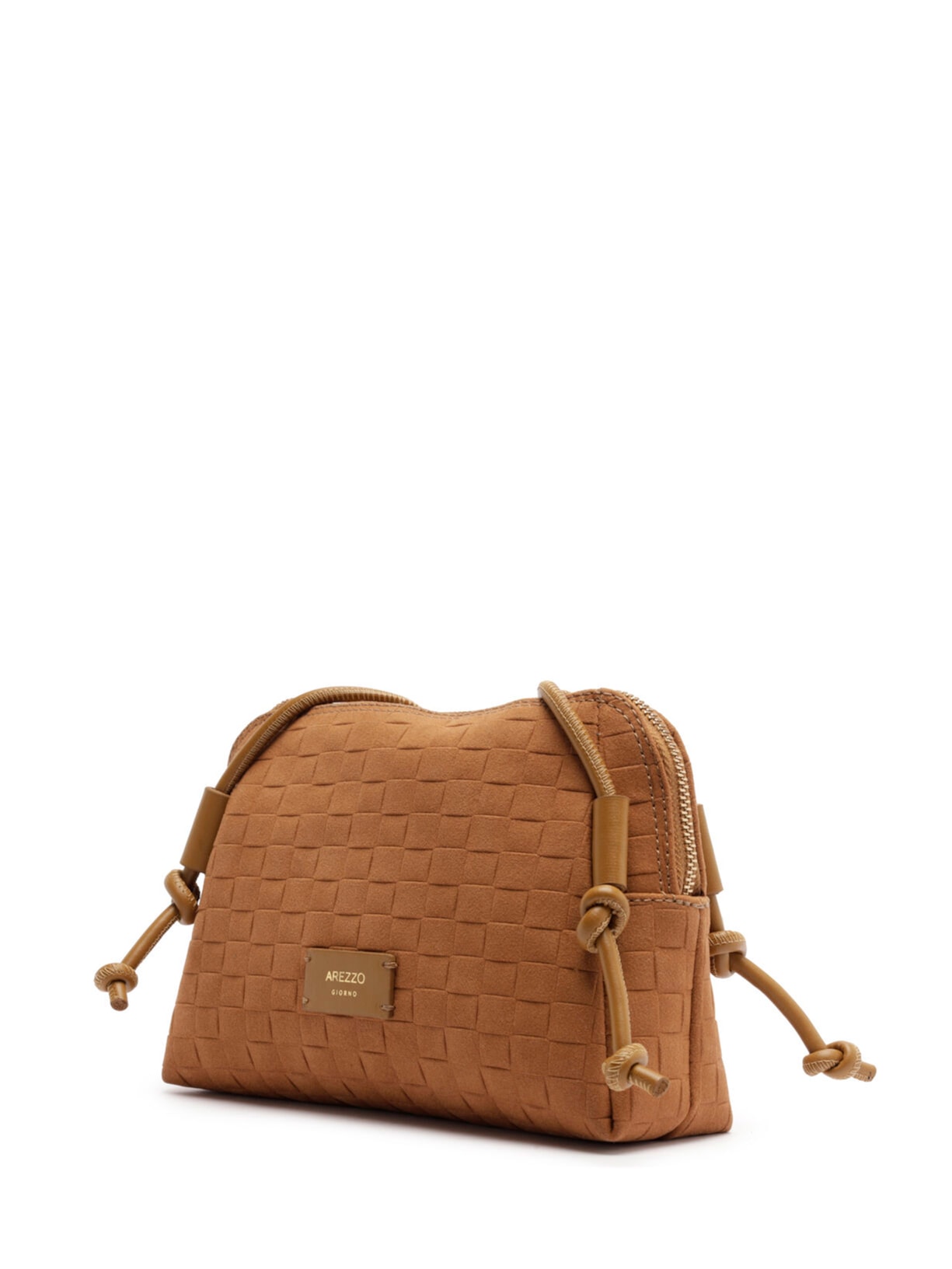 Bolsa Feminina Pequena Com Tressê Marrom Arezzo