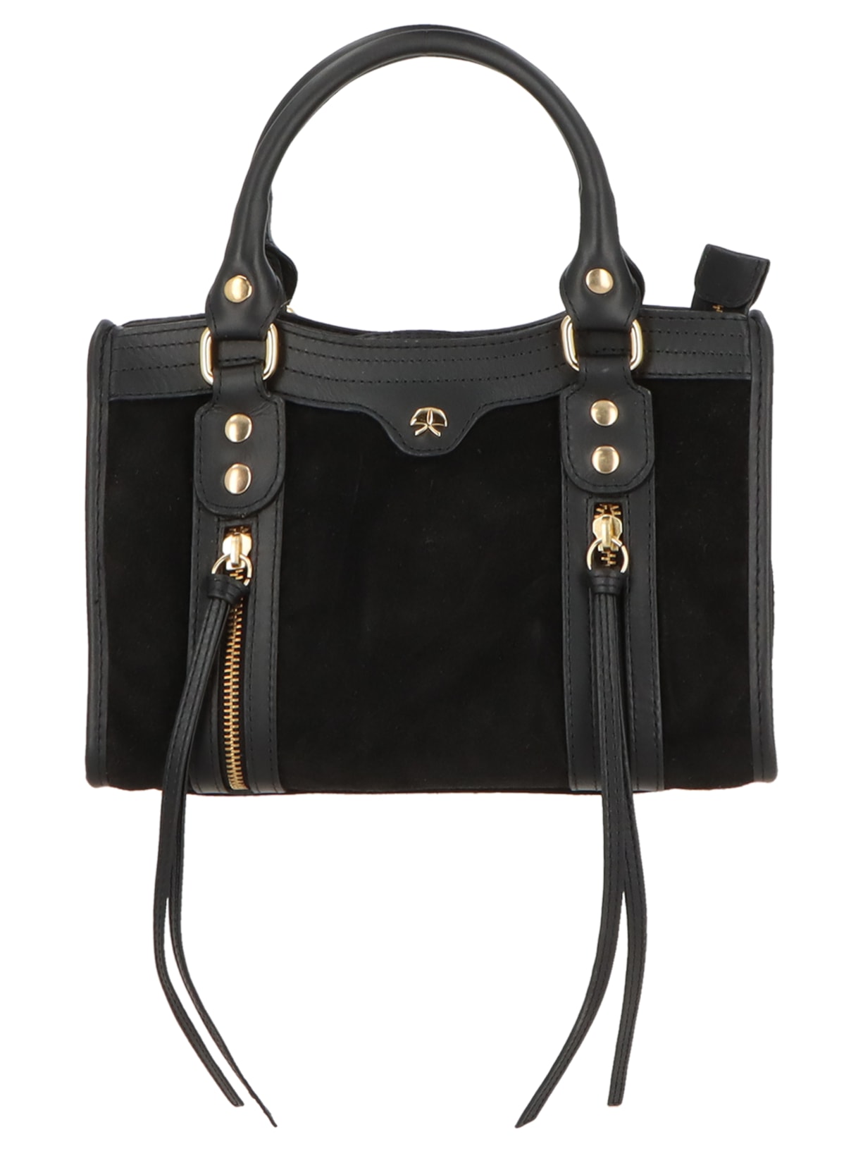Bolsa Feminina Pequena com Zíperes – Preto Luiza Barcelos
