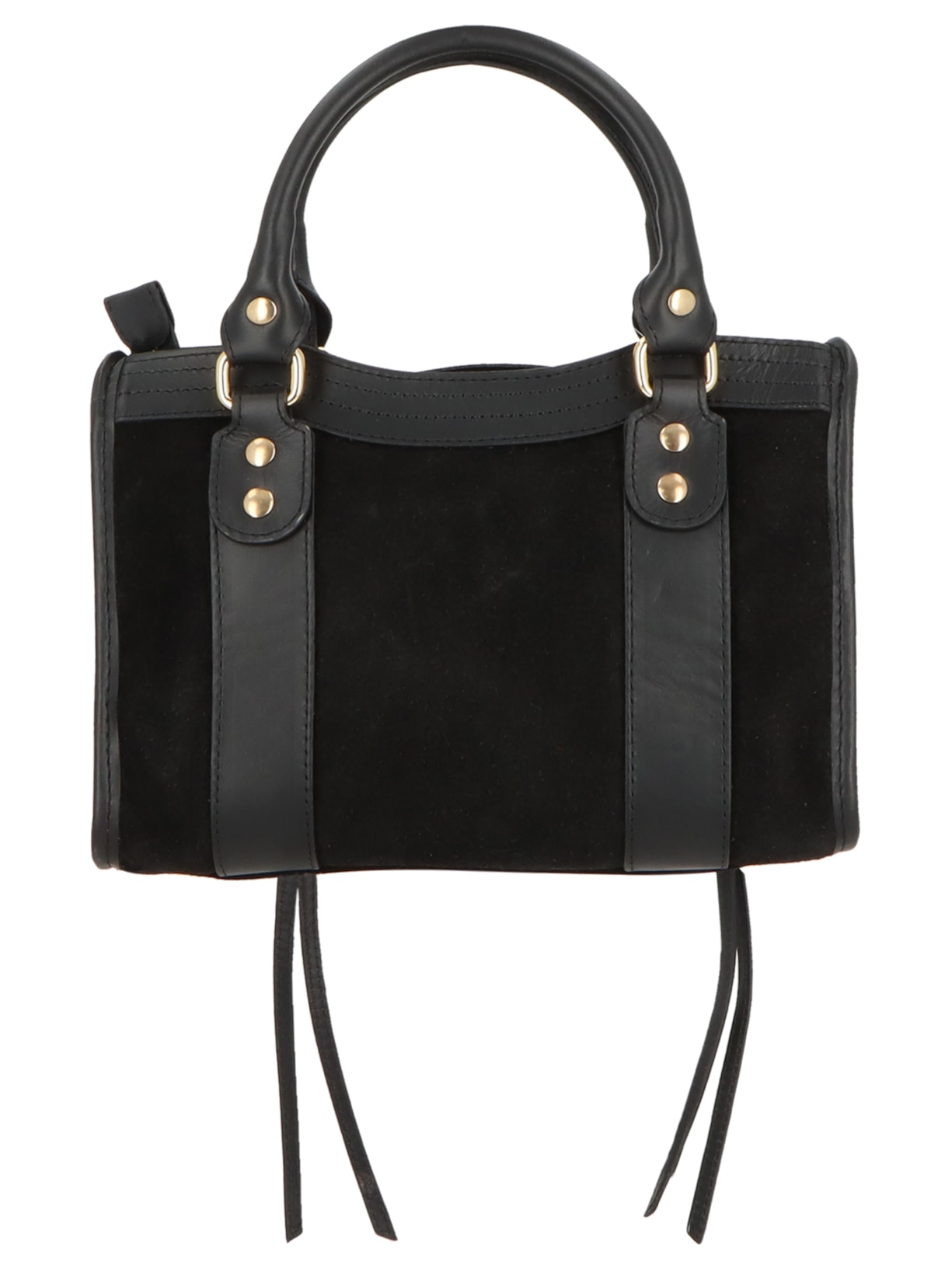 Bolsa Feminina Pequena com Zíperes – Preto Luiza Barcelos
