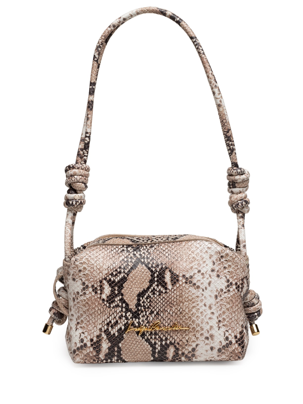 Bolsa Feminina Pequena Couro Cobra Animal Print Luiza Barcelos