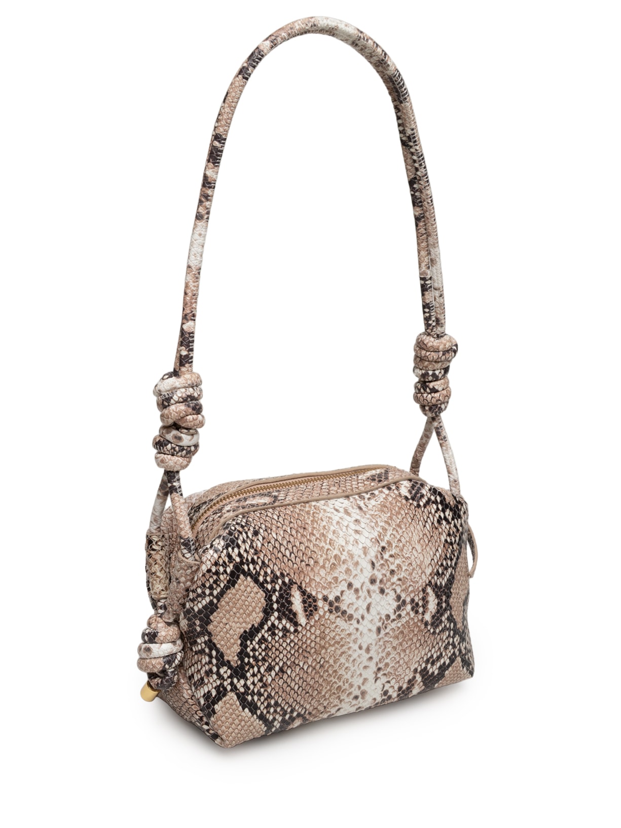 Bolsa Feminina Pequena Couro Cobra Animal Print Luiza Barcelos