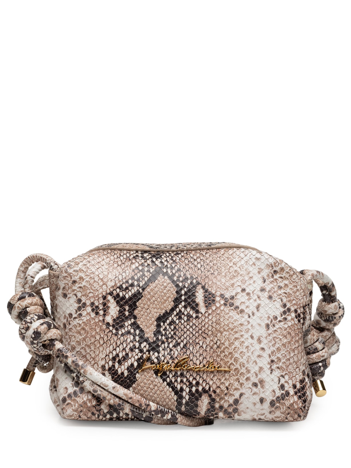 Bolsa Feminina Pequena Couro Cobra Animal Print Luiza Barcelos