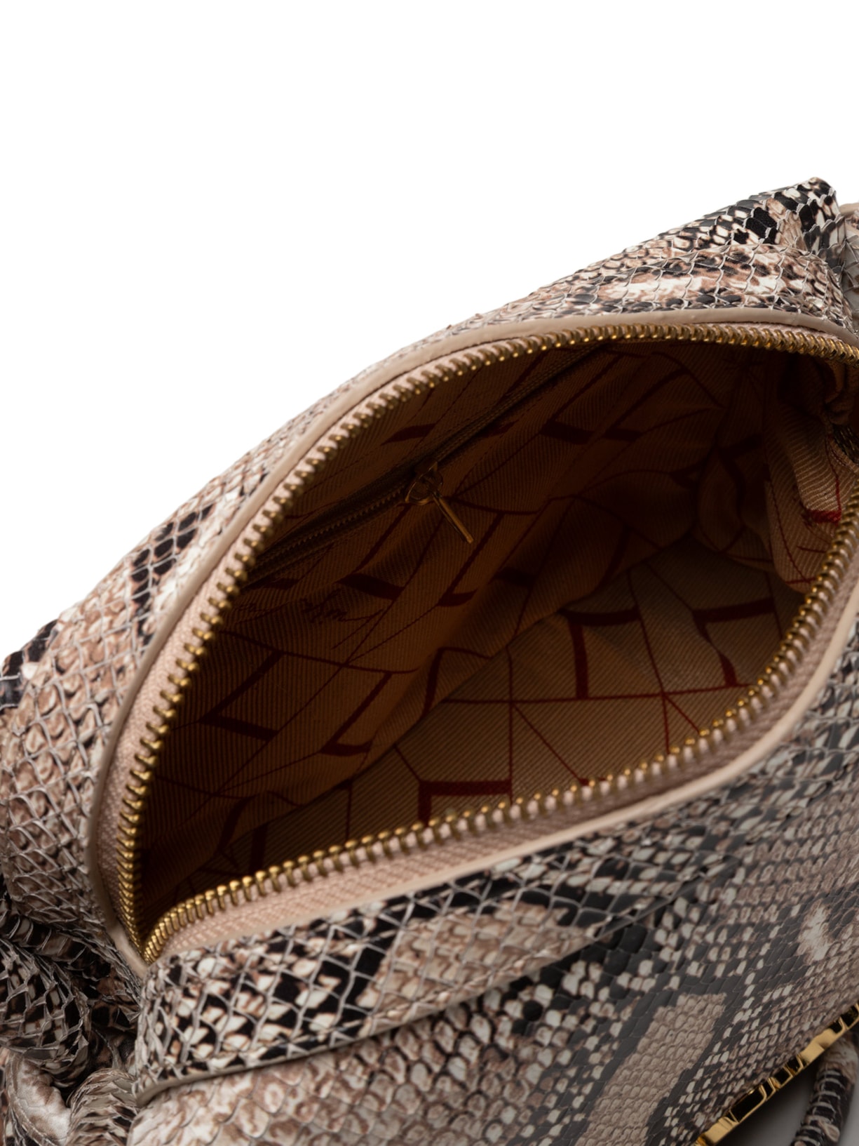 Bolsa Feminina Pequena Couro Cobra Animal Print Luiza Barcelos