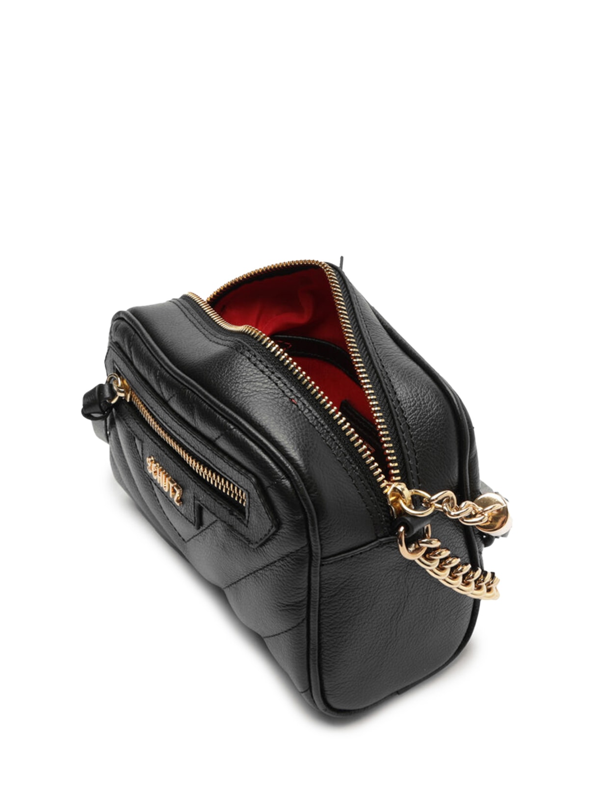 Bolsa Feminina Pequena Couro Preto  Schutz