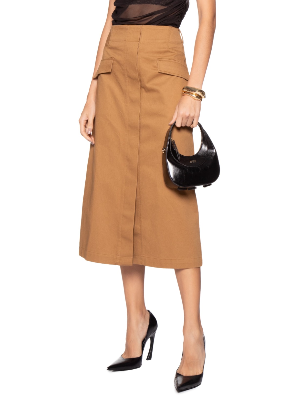 Bolsa Feminina Pequena Couro Preto Schutz