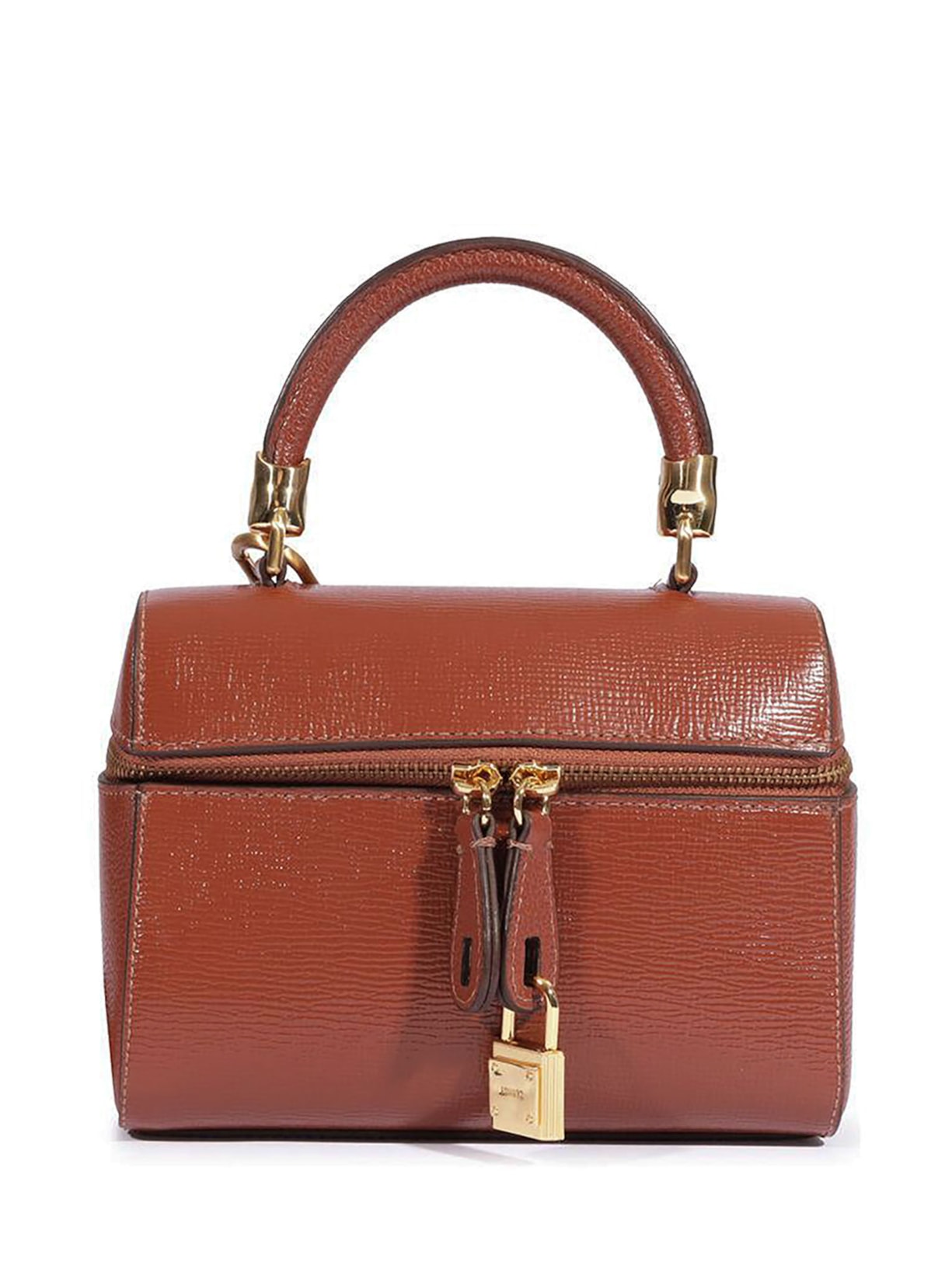 Bolsa Feminina Pequena Couro Texturizado - Marrom