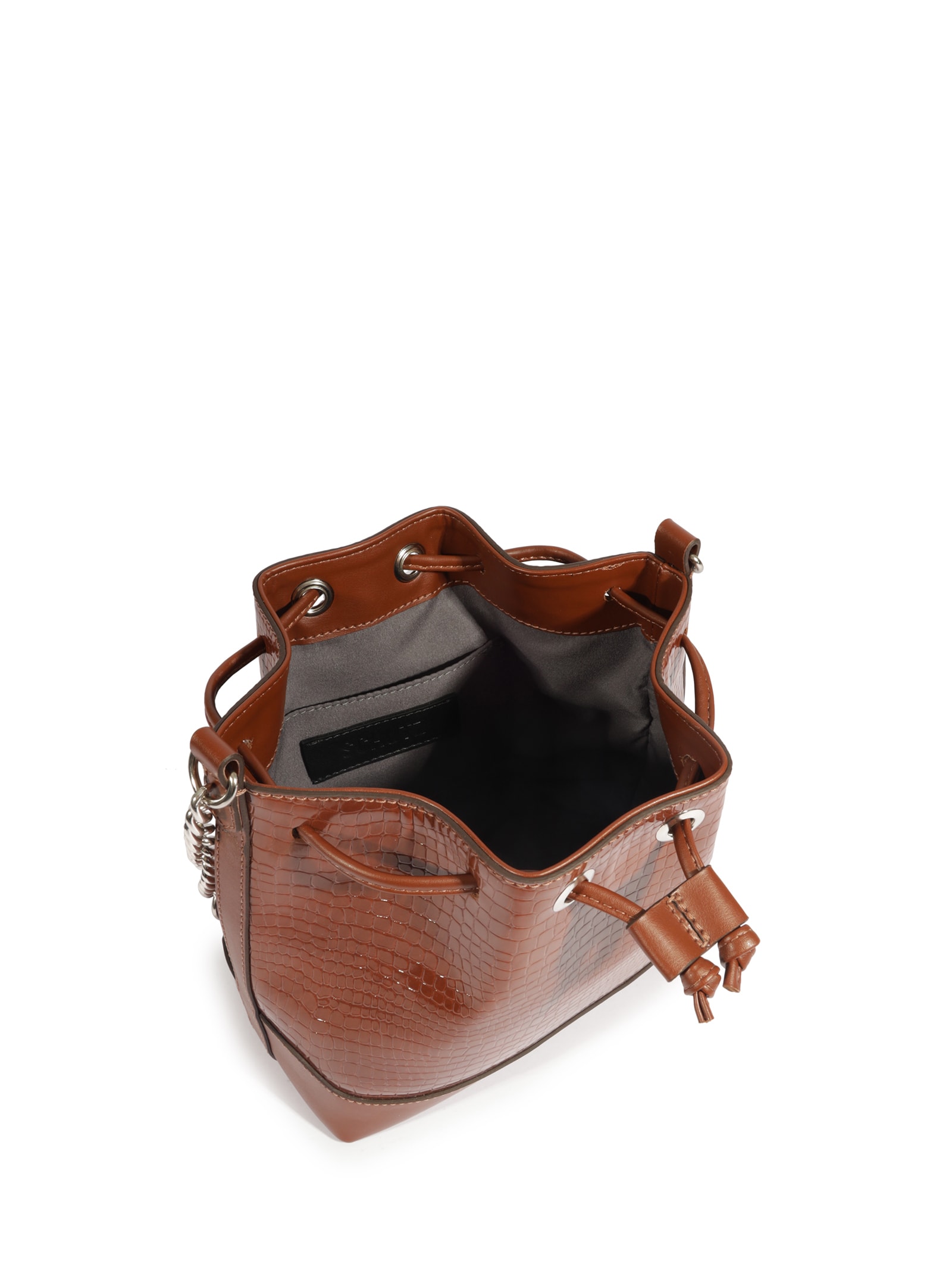 Schutz - Bolsa Feminina Pequena Croco Box - Marrom