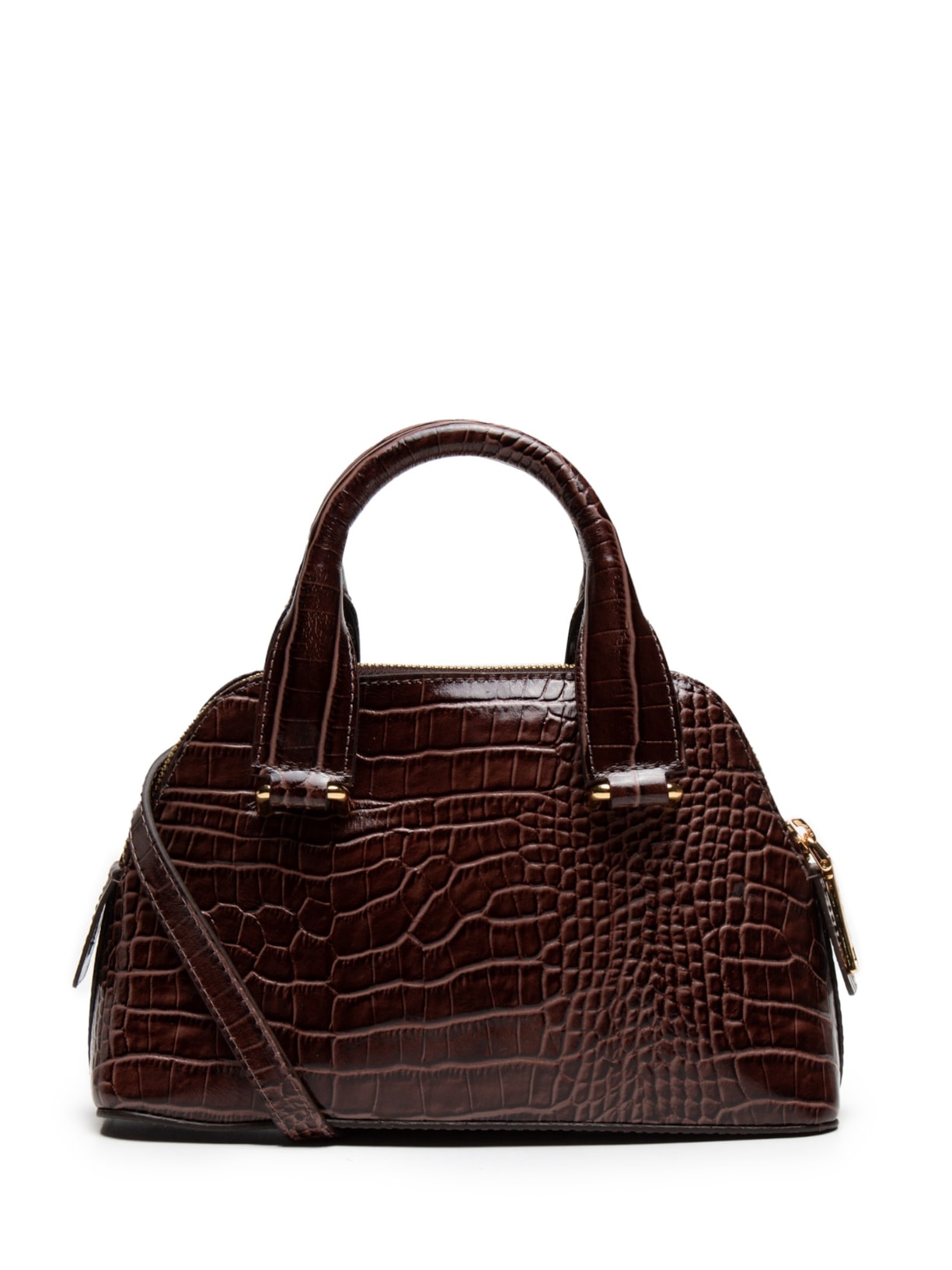 Bolsa Feminina Pequena Croco Dacar Marrom Luiza Barcelos