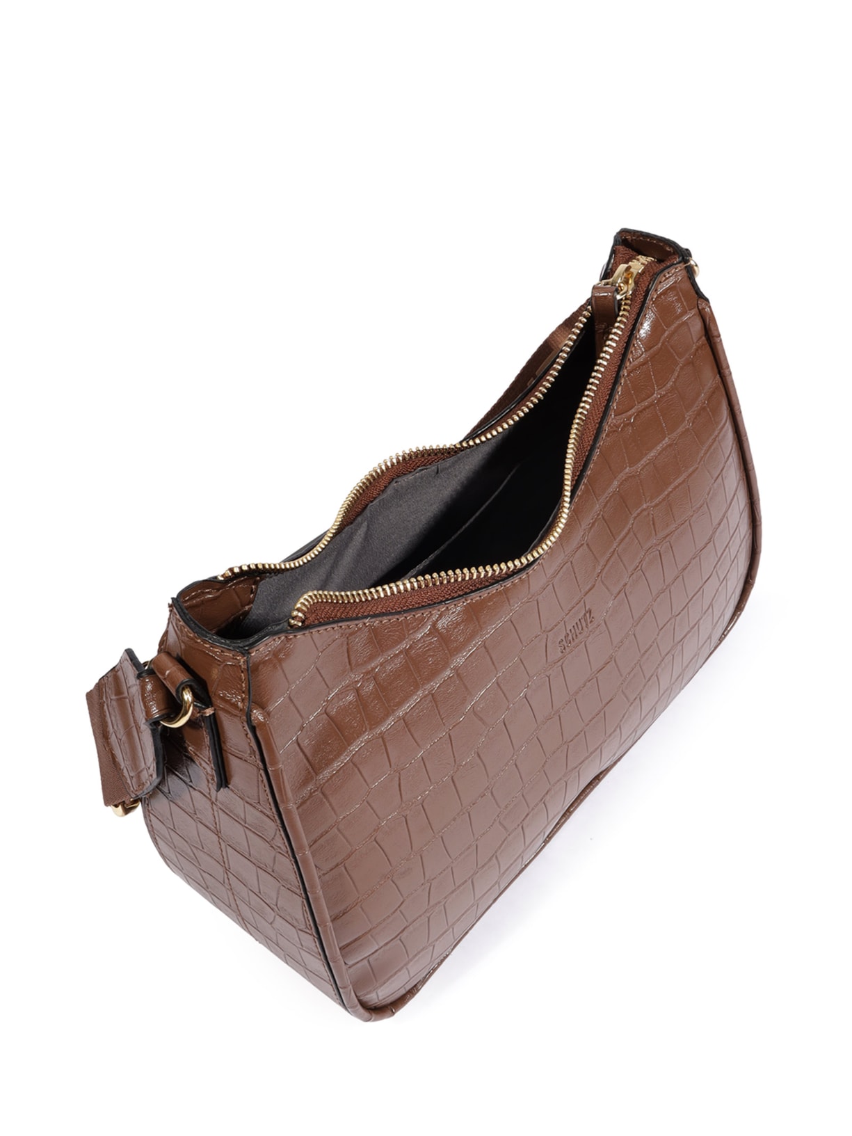 Bolsa Feminina Pequena Crocodiles Othe Marrom Schutz