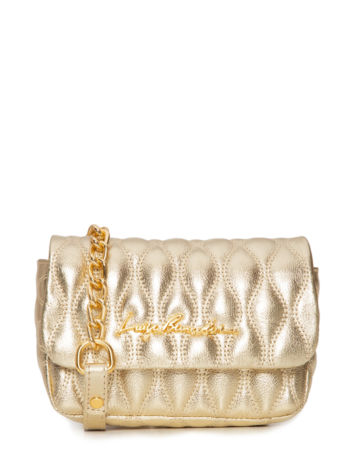 Bolsa Feminina Pequena Crossbody Couro - Dourado