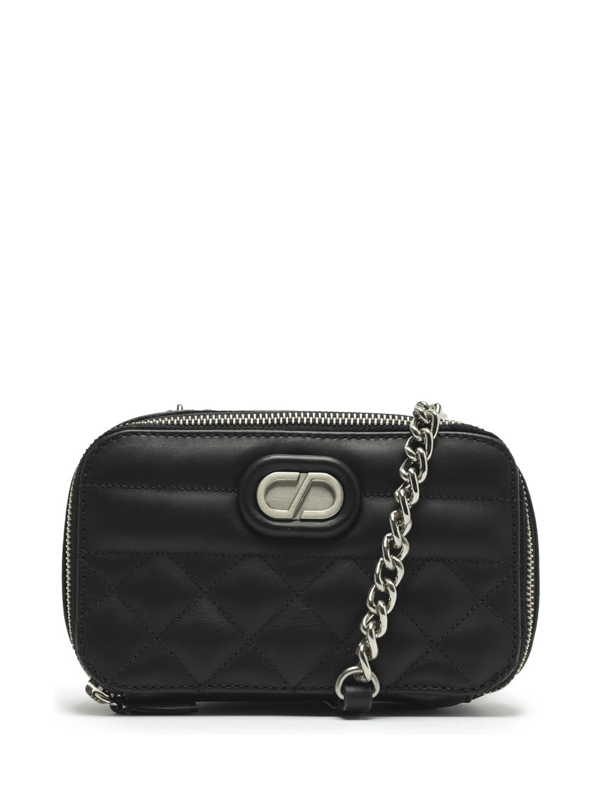 Bolsa Feminina Pequena Dazzle Couro - Preto
