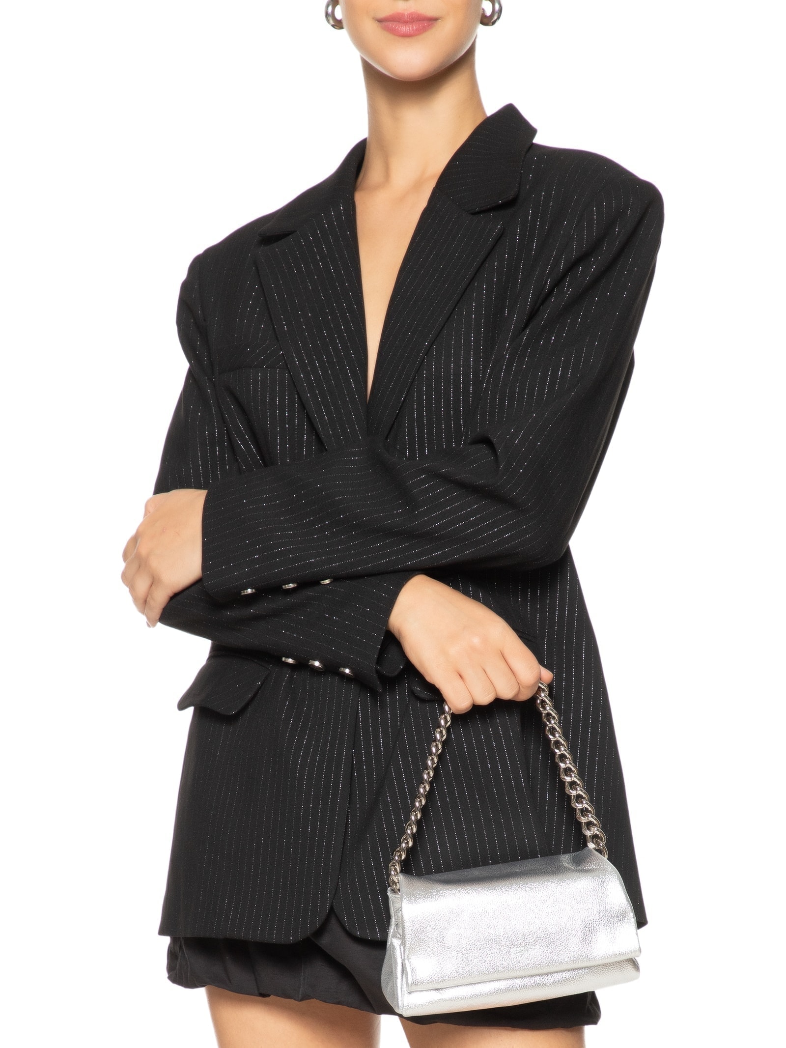 銀製品 約163.40 grms Silver Fine. 950. 925 Schutz - Bolsa Feminina Pequena Easy Fly Metal - Prateado