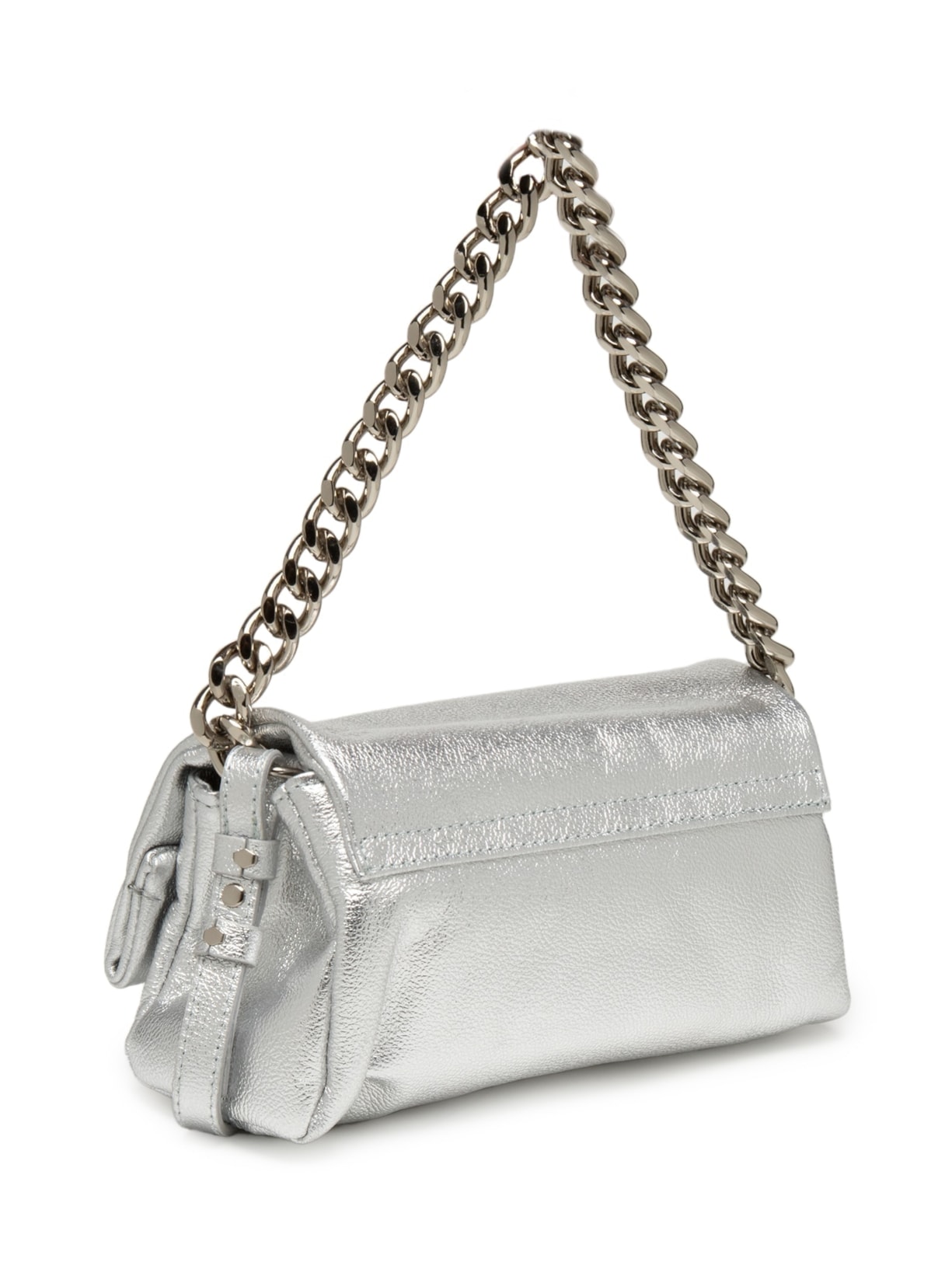 Bolsa Feminina Pequena Easy Fly Metal Prateado Schutz