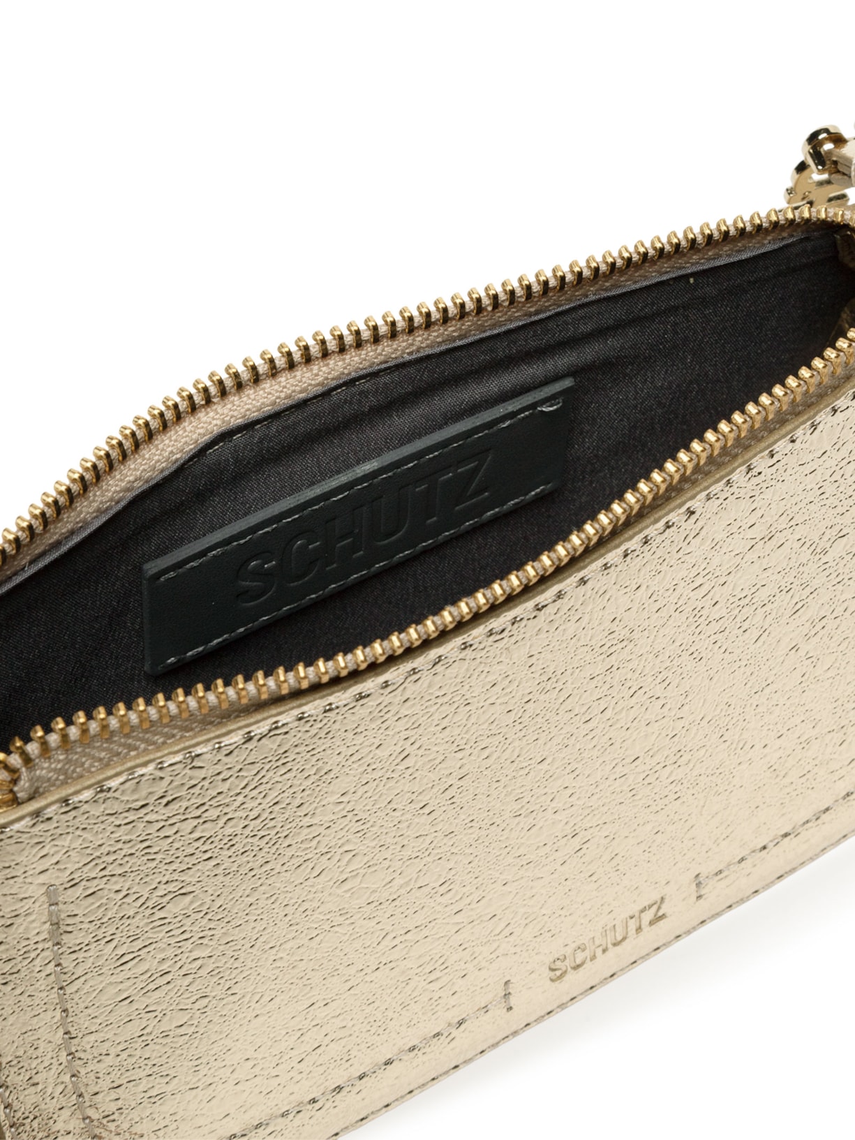 Bolsa Feminina Pequena Elettra Tecno Dourado Schutz